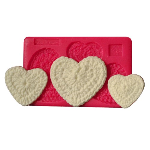 SİLİCONE MOULD - KNITTED HEART / 3 (13,5*9CM)