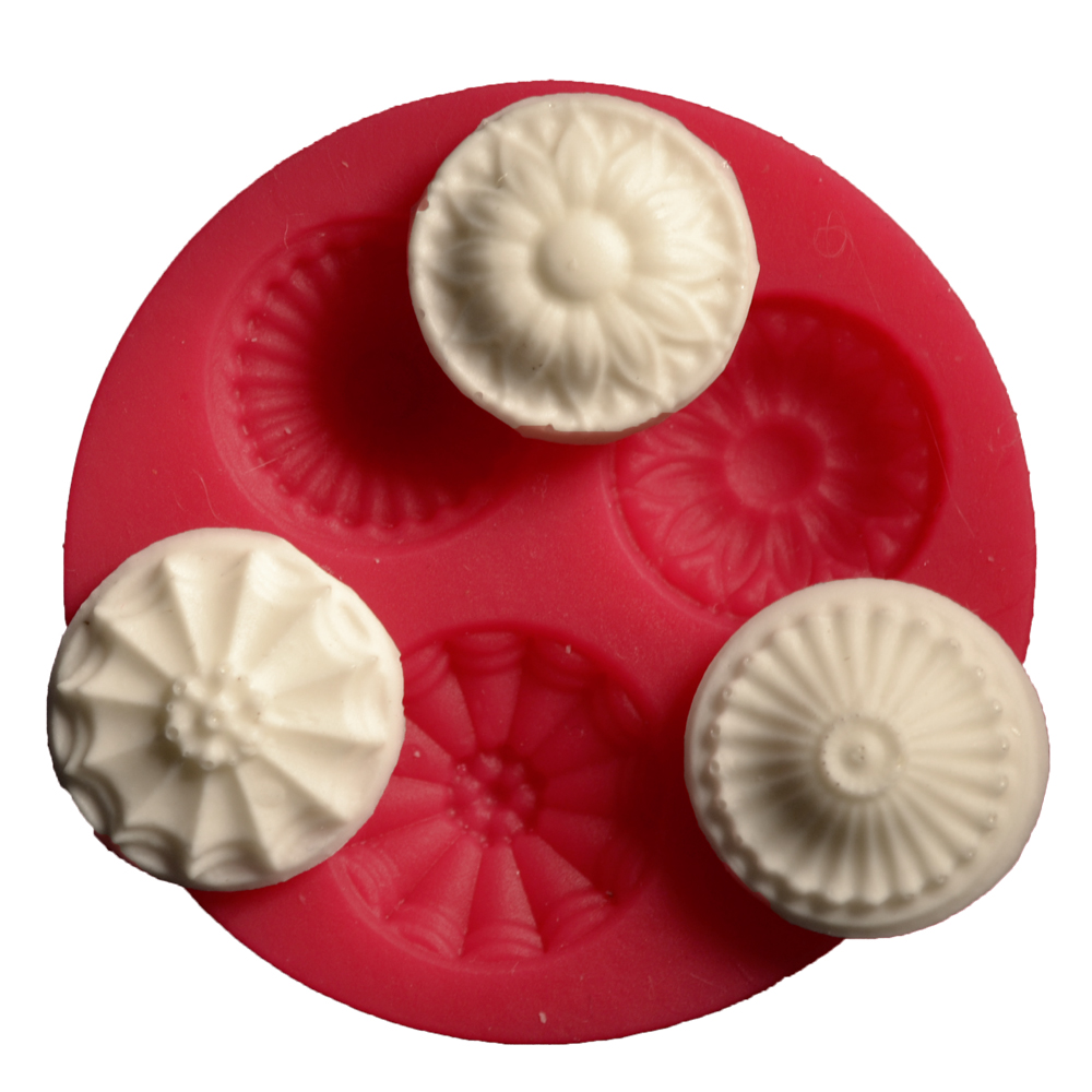 SİLİCONE MOULD - 3 FLOWER BUTTON  (5,5*5,5CM)
