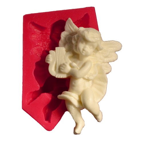 SİLİCONE MOULD -  HARP PLAY ANGEL (6*10CM)