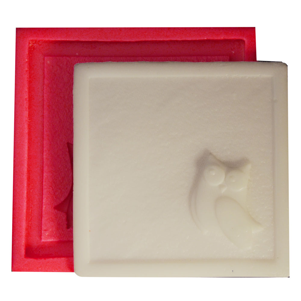 SİLİCONE MOULD - OWL SQUARE FRAME  (11*11CM)