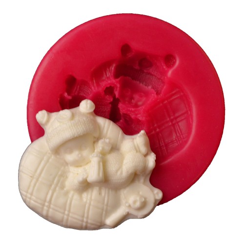 SİLİCONE MOULD - SLEEPİN BABY WİTH BABY BOTTLE (7*6CM)