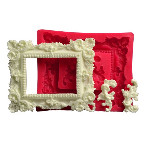 SİLİCONE MOULD -DESIGNED FRAMES AND DECORS (11*9CM)