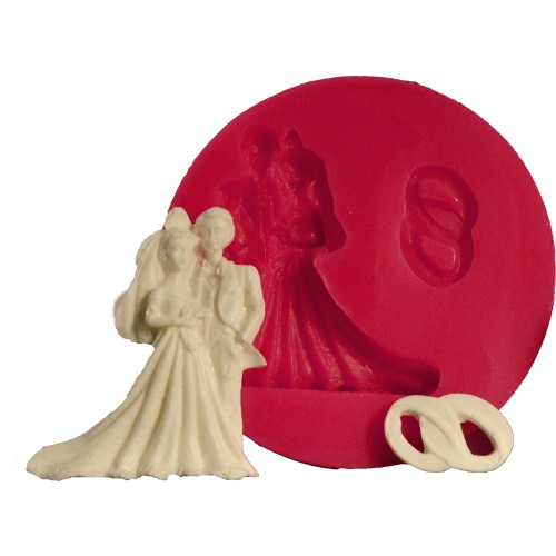 SİLİCONE MOULD - BRİDE-GROOM, RİNG (10*10CM)