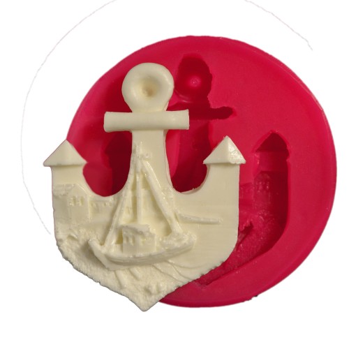 SİLİCONE MOULD - SHİP WİTH ANCHOR (7*5,5CM)