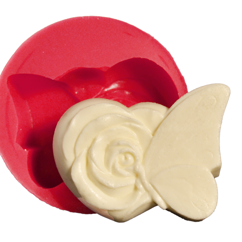 SİLİCONE MOULD - ROSE & BUTTERFLY (8*6CM)