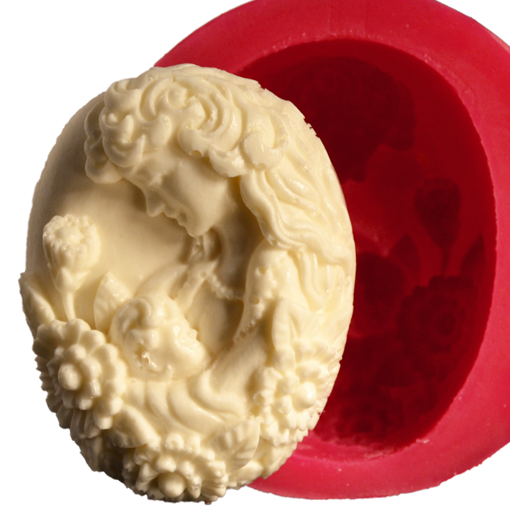 CESİL WOMAN AND FLOWER SİLİCONE MOULD