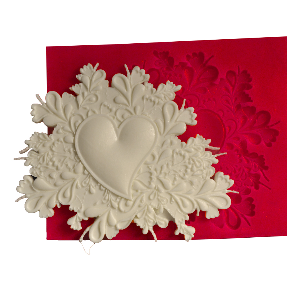 SİLİCONE MOULD - HEART BİG PATTERN (12,5*10CM)