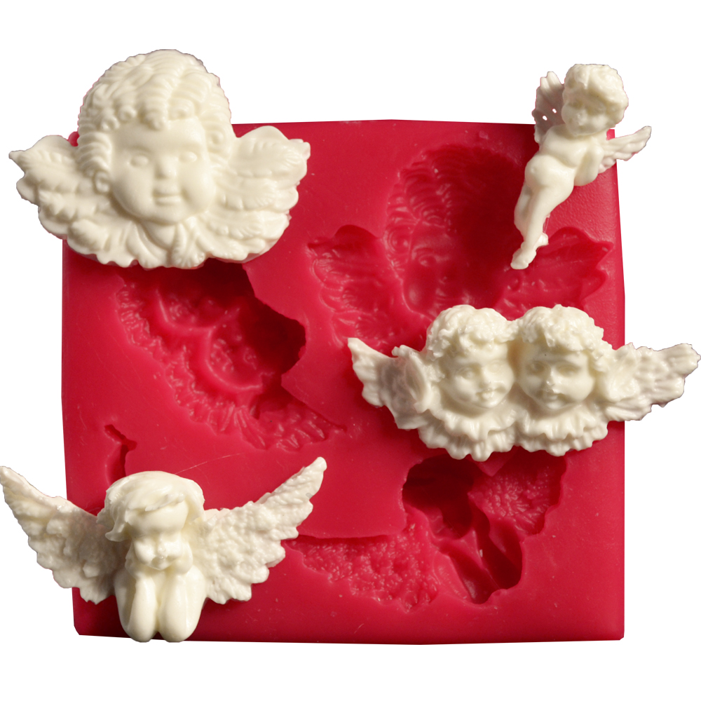 CESİL 4 SMALL ANGELS SİLİCONE MOULD CHRİSTMAS