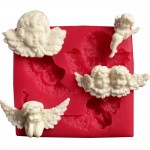 CESİL 4 SMALL ANGELS SİLİCONE MOULD CHRİSTMAS