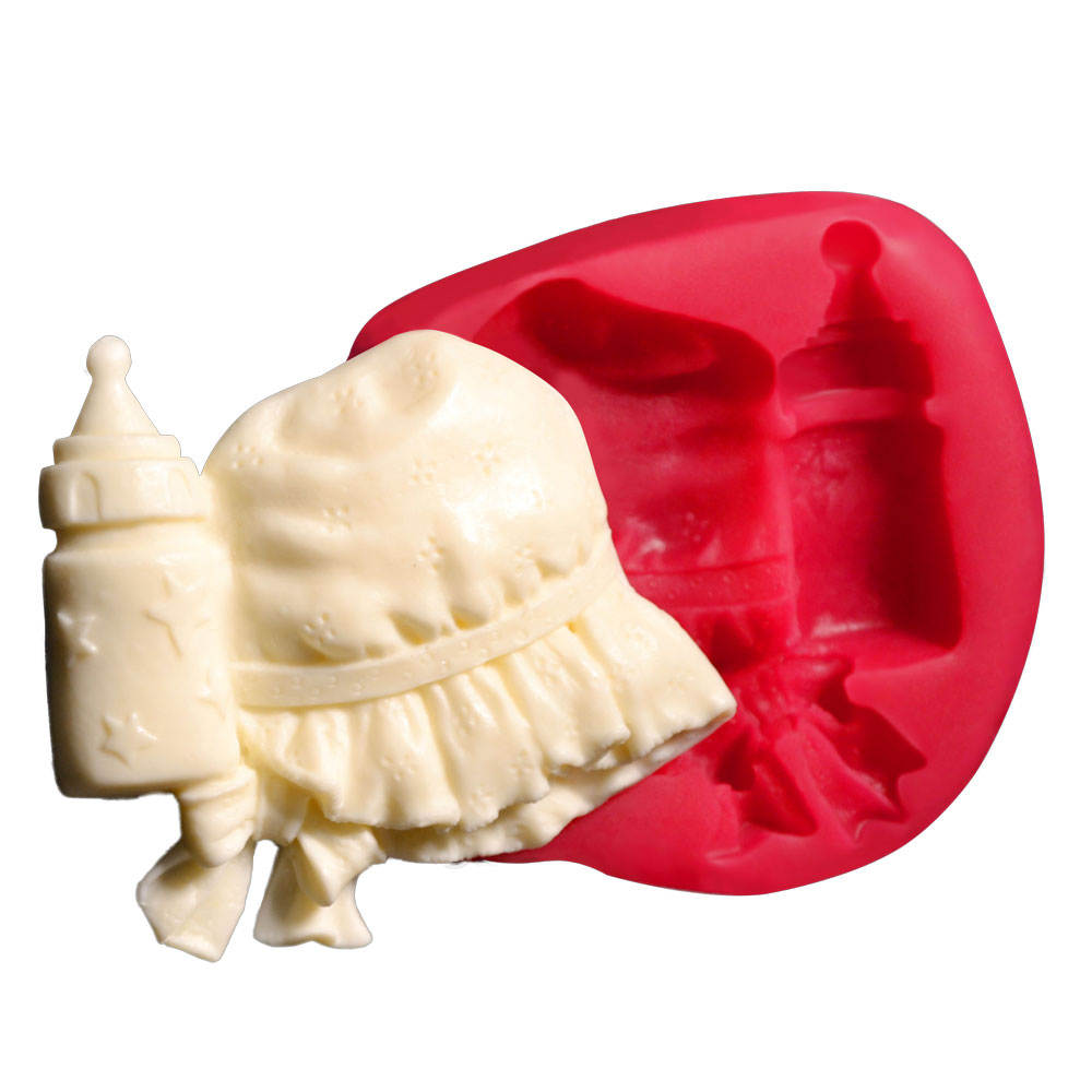 SİLİCONE MOULD - GİRL'S BSBY BOTTLR & HAT (6,5*7CM)