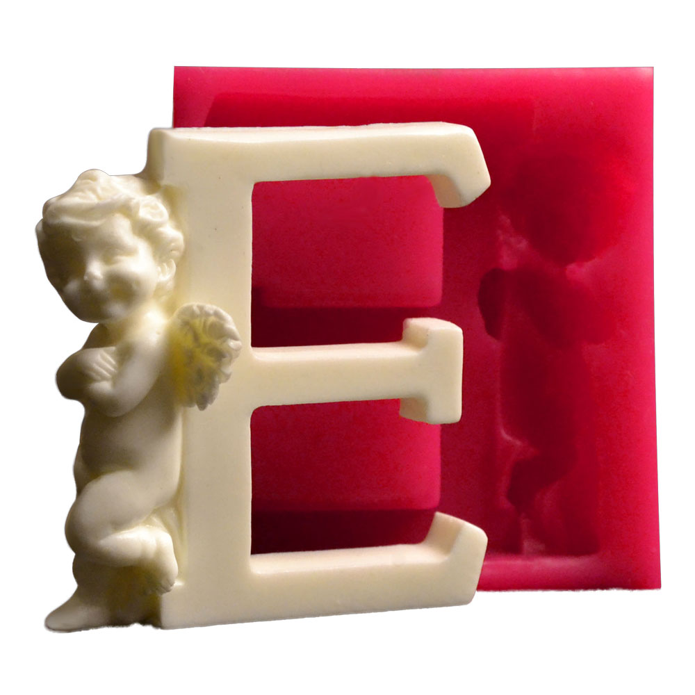 SİLİCONE MOULD - ANGEL'S LETTER / E (8*7,5CM)