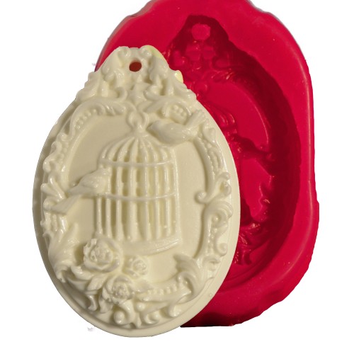 SİLİCONE MOULD - OVAL BIRD CAGE (10,5*7,5CM)