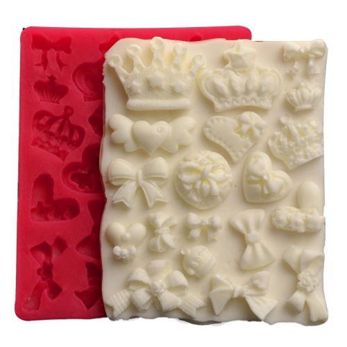 SİLİCONE MOULD - CROWN, HEART, BOW (9*7,5CM)